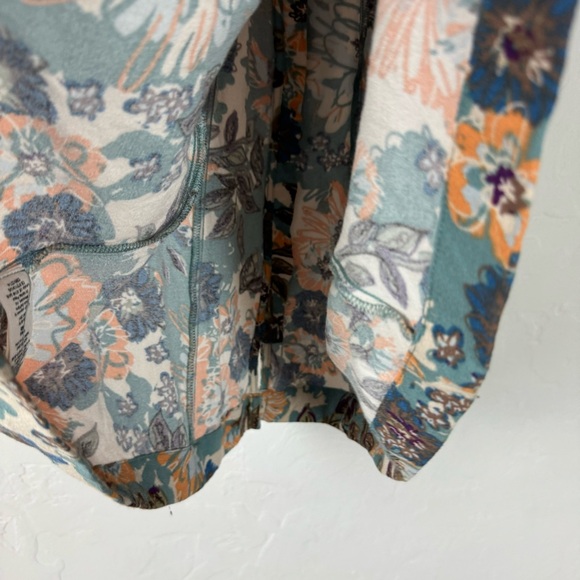 Free People Dress Mini‎ Jump and Jive Floral Printed Button Down Plunge Neckline - Picture 4 of 11